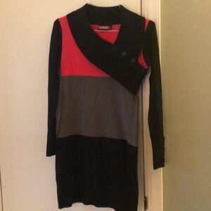 Color-block Sweater Dress